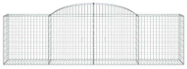 VidaXL 13 db íves horganyzott vas gabion kosár 300x50x80/100 cm