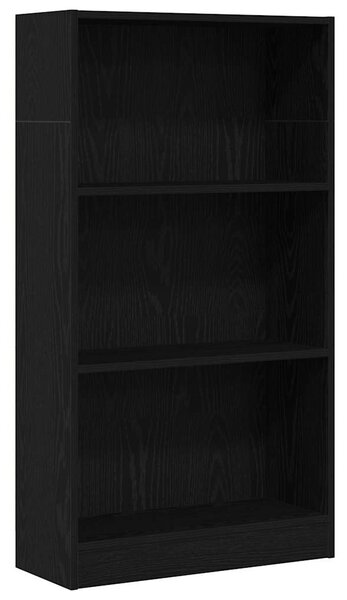Fekete tölgy szerelt fa könyvespolc 60x24x109 cm