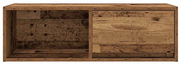 2 db antik fa szerelt fa fali TV-szekrény 80x31x25,5 cm