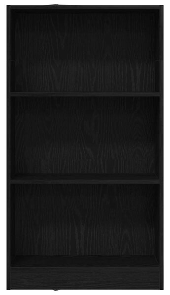 Fekete tölgy szerelt fa könyvespolc 60x24x109 cm