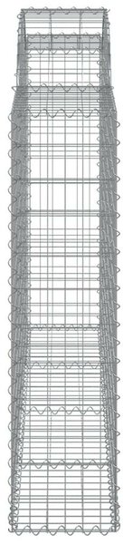 VidaXL Gabion Kosár Szett - 18 db Íves - 200x30x120/140cm