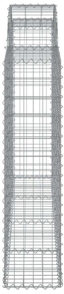 VidaXL Gabion Kosár Szett - 18 db Íves - 200x30x120/140cm