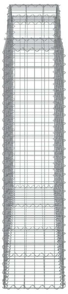 VidaXL 12 db íves horganyzott vas gabion kosár 200x50x160/180 cm