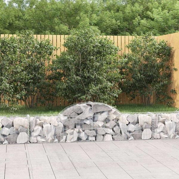 VidaXL Gabion Kosár - Íves - 18 db - 200x30x40/60cm