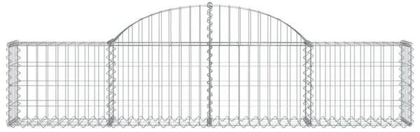 VidaXL Gabion Kosár - Íves - 18 db - 200x30x40/60cm