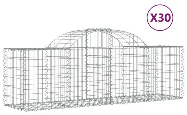 VidaXL Gabion Kosár - 30 db - 200x50x60/80 cm