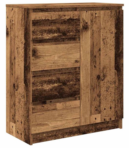 Antik fa szerelt fa tálalószekrény fiókos 71x35x84 cm