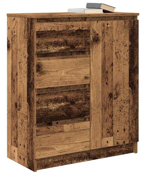 Antik fa szerelt fa tálalószekrény fiókos 71x35x84 cm