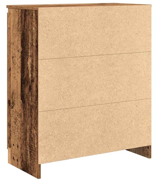 Antik fa szerelt fa tálalószekrény fiókos 71x35x84 cm