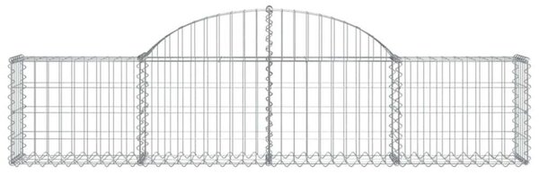 VidaXL Gabion Kosár - Íves - 12 db - 200x30x40/60cm