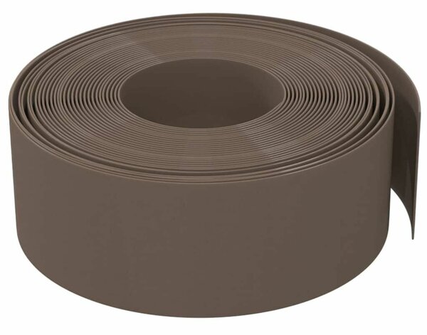 VidaXL 2 db barna polietilén kerti szegély 10 m x 20 cm