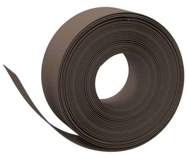 VidaXL 2 db barna polietilén kerti szegély 10 m x 20 cm