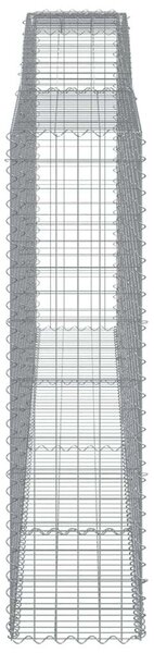 VidaXL 9 db íves horganyzott vas gabion kosár 400x50x180/200 cm