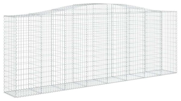 VidaXL Gabion Kosár Fal - 15 db - 400x50x140/160 cm