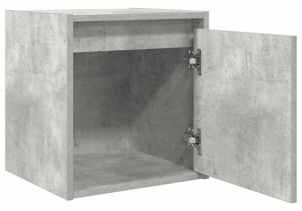 2 db betonszürke falra szerelhető éjjeliszekrény 38x34x40 cm