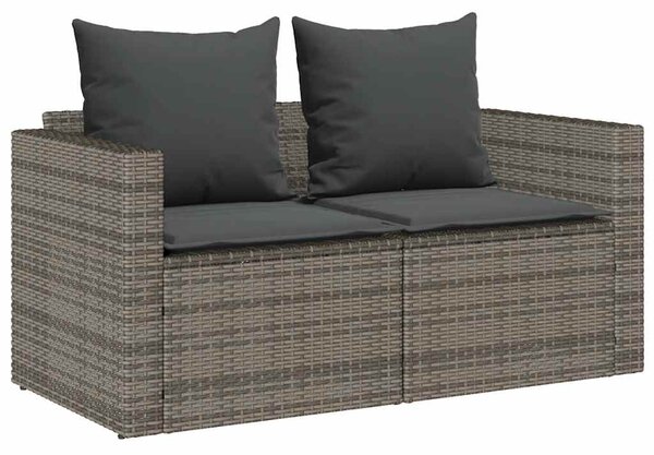 5 részes polyrattan kerti kanapé garnitúra párnákkal stackable