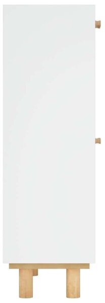 Rattan Cipőszekrény - Fehér - 52x25x80 cm