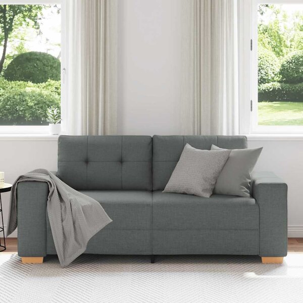 Sötétszürke szövet loveseat kanapé 180x77x82 cm