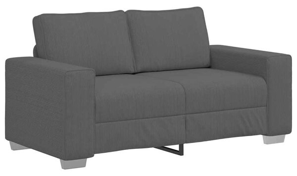 Sötétszürke kordbársony szövet loveseat kanapé 160x77x82 cm