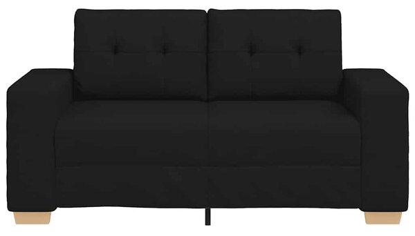 Fekete szövet loveseat kanapé 160x77x82 cm