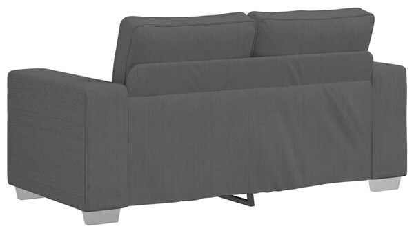 Sötétszürke kordbársony szövet loveseat kanapé 160x77x82 cm