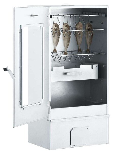Bbq füstölő 1 kg faaprítékkal 44,5 x 29 x 83 cm