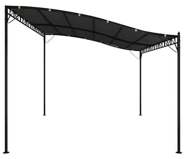 VidaXL Kerti Pavilon - Acélvázas - 4x3m - Antracit Szürke