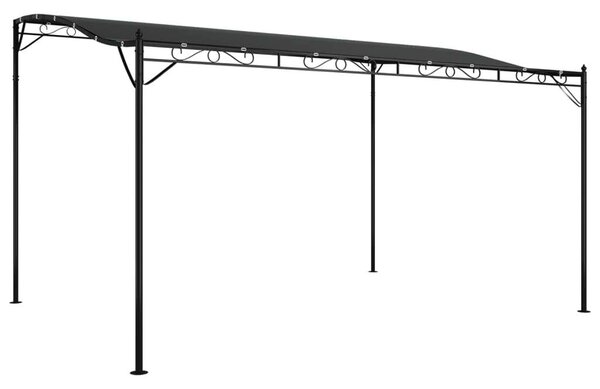 VidaXL Kerti Pavilon - Acélvázas - 4x3m - Antracit Szürke