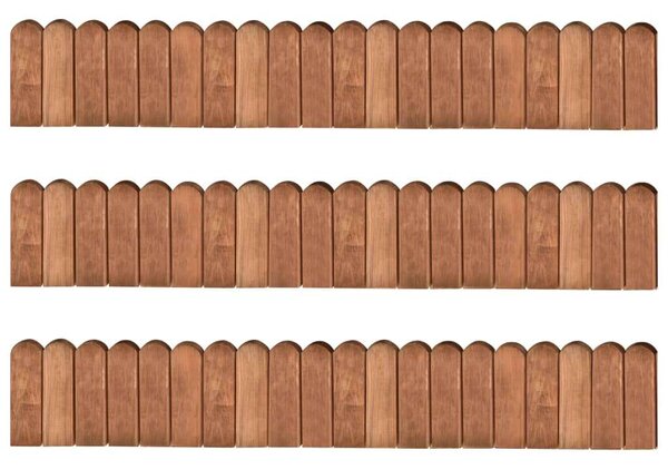 3 db Fenyőfa Bordűr - 120cm - Impregnált