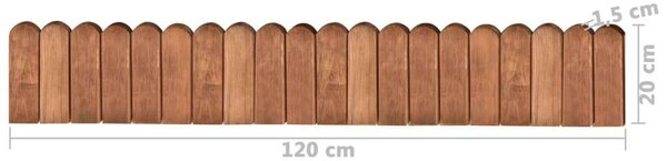 3 db Fenyőfa Bordűr - 120cm - Impregnált