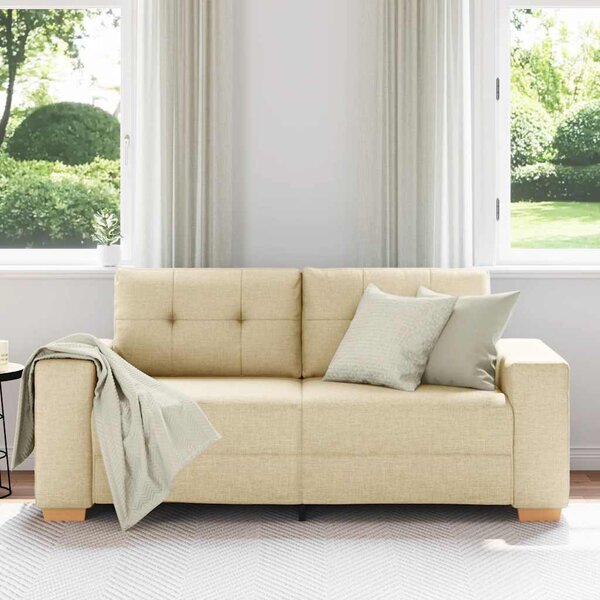 Krém szövet loveseat kanapé 180x77x82 cm