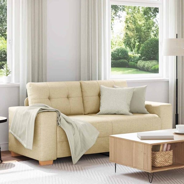 Krém szövet loveseat kanapé 180x77x82 cm