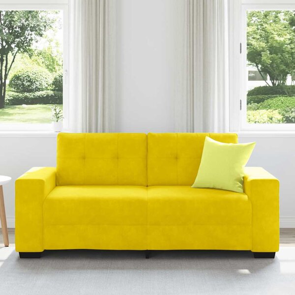 Sárga bársony loveseat kanapé 180x77x82 cm