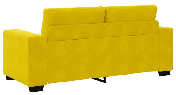 Sárga bársony loveseat kanapé 180x77x82 cm