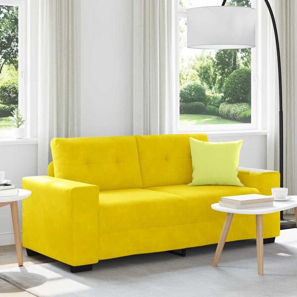 Sárga bársony loveseat kanapé 180x77x82 cm