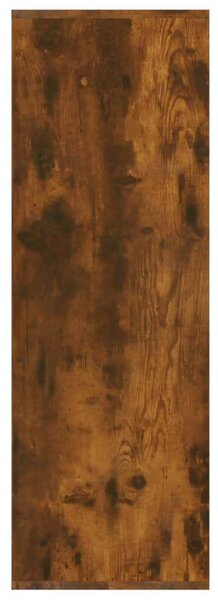 Fa Cipőtartó - 12 Rekeszes - Füstös Tölgy - 54x34x100,5cm