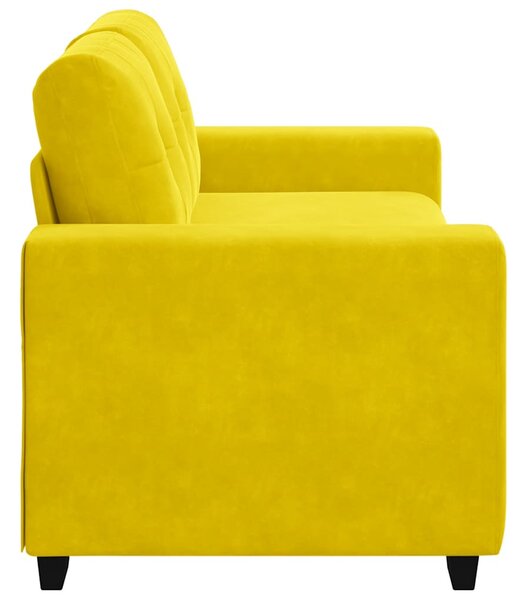 Sárga bársony loveseat kanapé 180x77x82 cm