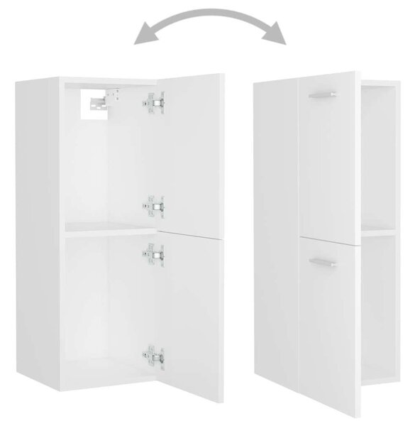 VidaXL Fehér Fürdőszoba Bútorszett - 4 részes