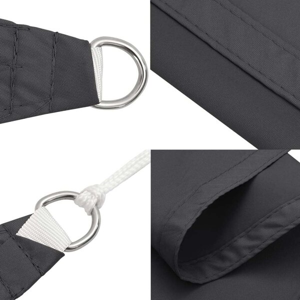 VidaXL Napvitorla - Oxford Szövet - 5x5m, Antracitszürke