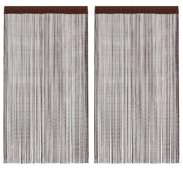 VidaXL 2 db barna zsinórfüggöny 100 x 250 cm
