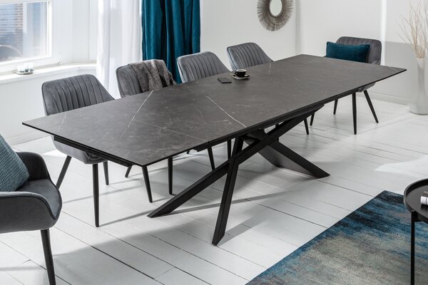 EUPHORIA exkluzív bővíthető étkezőasztal - grafit - 180-220-260cm