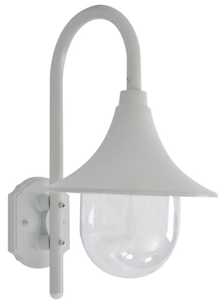 VidaXL fehér alumínium kerti falilámpa, E27, 42 cm