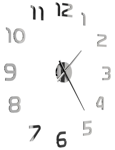 Modern ezüst 3D falióra 100 cm XXL