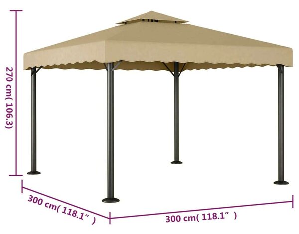 Blumfeldt - Kerti Pavilon - Alumínium-Acél - 3x3m