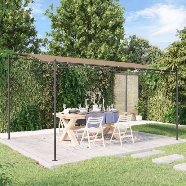 VidaXL szövet és acél pavilon 4 x 3 m, 180 g/m, tópszínű