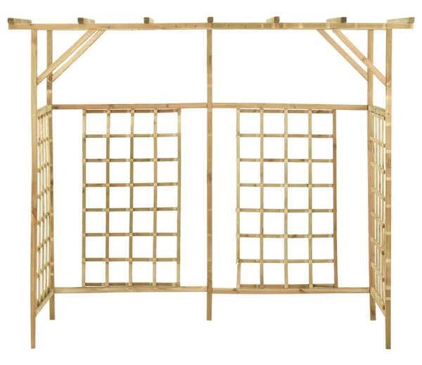 Impregnált fenyőfa kerti pergola 3 szemeteskukához