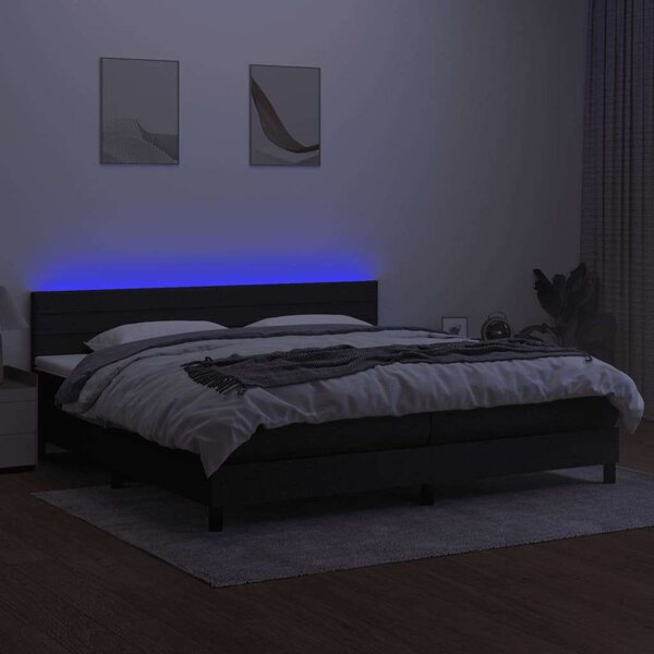 VidaXL LED-es Ágy - Rugós Matraccal - 200x200 cm