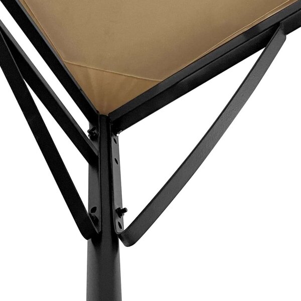 VidaXL szövet és acél pavilon 4 x 3 m, 180 g/m, tópszínű