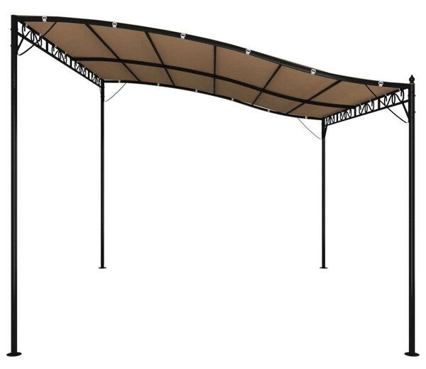 VidaXL szövet és acél pavilon 4 x 3 m, 180 g/m, tópszínű