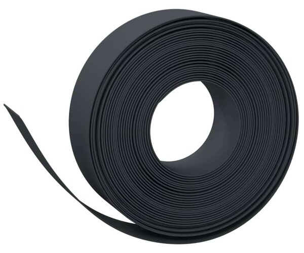 3x Polietilén Kerti Szegély - Fekete - 10m x 15cm